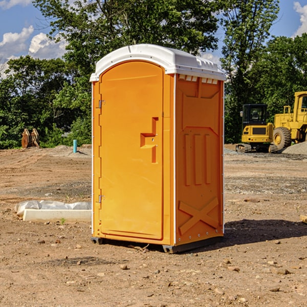 how often are the porta potties cleaned and serviced during a rental period in Blue Rock